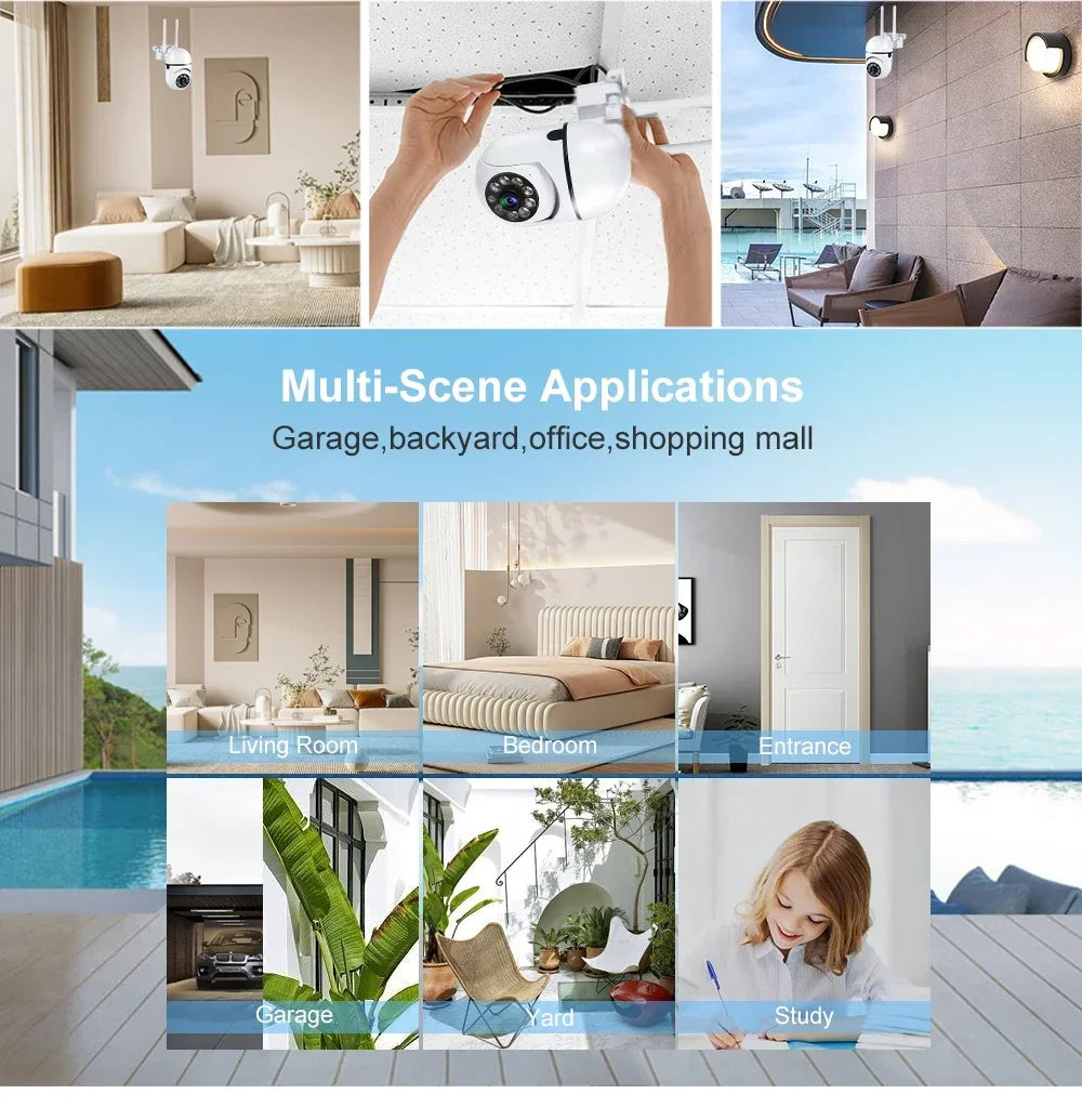 SkyGuard 5G Pro — 5MP Smart PTZ Security Camera with Auto-Tracking & Color Night Vision