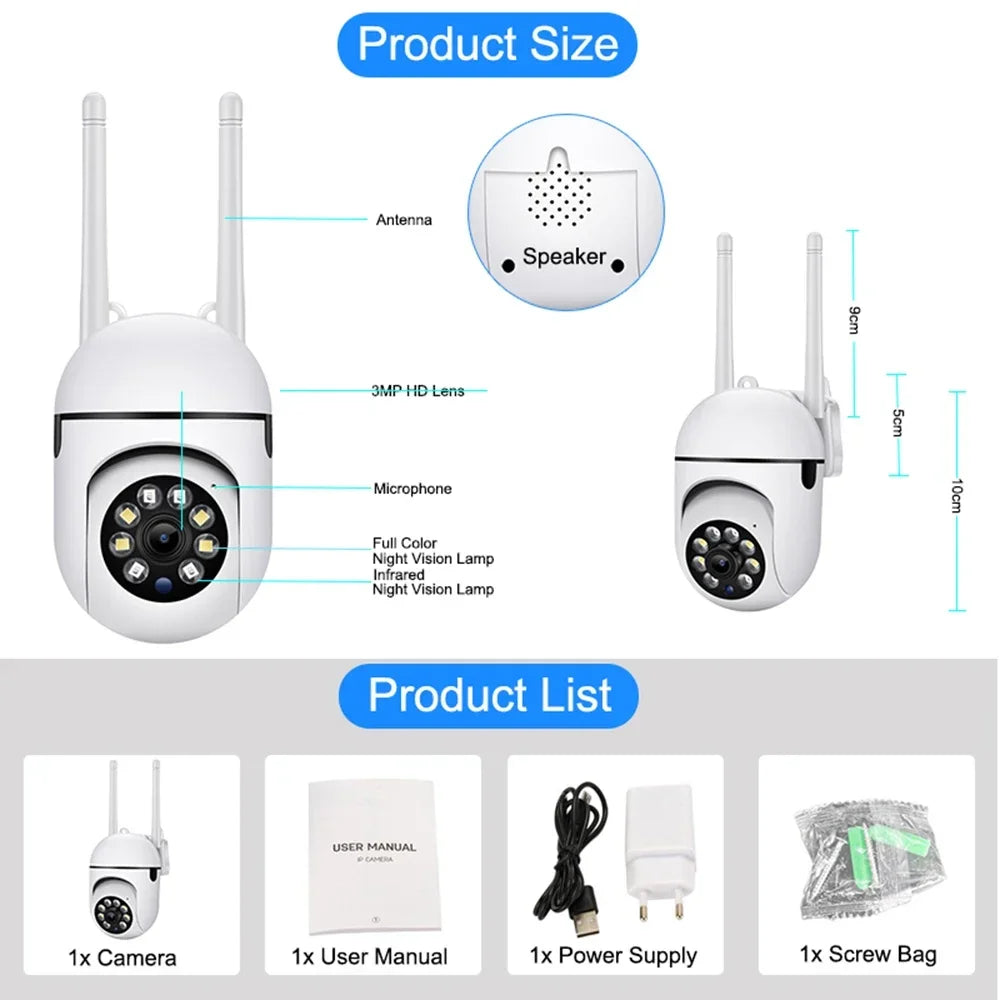 SkyGuard 5G Pro — 5MP Smart PTZ Security Camera with Auto-Tracking & Color Night Vision